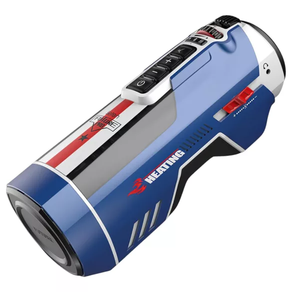 Leten SM Future Pro - sieciowy masturbator pchający, jęczący, ściskający, podgrzewany (niebieski)