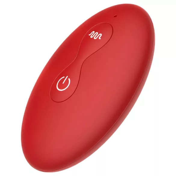 Rose Plug - wibrujący korek analny na pilota, ładowany USB, czerwony
