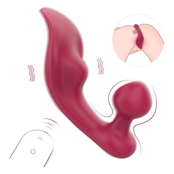 Sex HD Chomper - wibrator do łechtaczki i analny (czerwony)