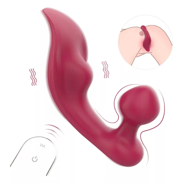 Sex HD Chomper - wibrator do łechtaczki i analny - czerwony