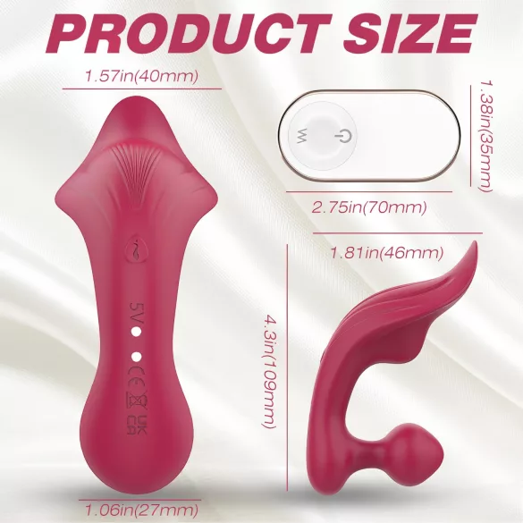 Sex HD Chomper - wibrator do łechtaczki i analny - czerwony