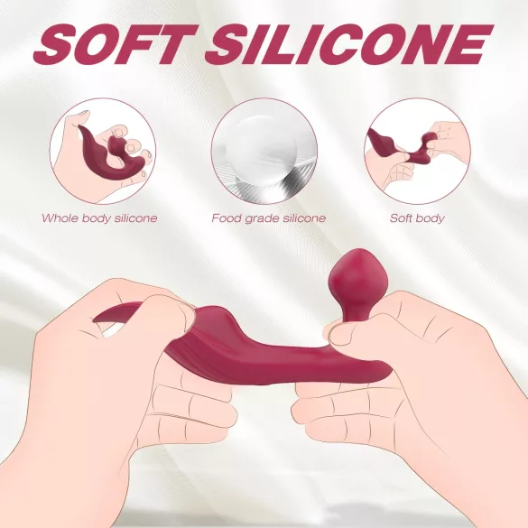 Sex HD Chomper - wibrator do łechtaczki i analny - czerwony