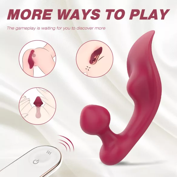 Sex HD Chomper - wibrator do łechtaczki i analny - czerwony