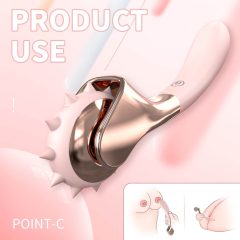   Sex HD - ładowalny, wodoodporny wibrator z wahadełkiem (różowy)