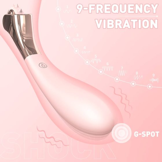 Sex HD - ładowalny, wodoodporny wibrator z wahadełkiem (różowy)