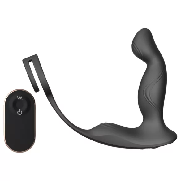 Sex HD Virgil - wibrujący masażer prostaty z pierścieniem na penisa i jądra