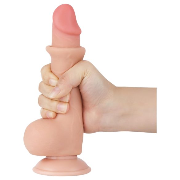 Lovetoy - dildo z przyssawką - dwuwarstwowy realistyczny - 19,5 cm - cielisty