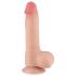 Lovetoy - dildo realistyczne z jądrami - podwójna warstwa - 20 cm - cielisty