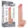 Lovetoy - dildo podwójna warstwa z jądrami - 20,8 cm - naturalny