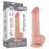 Lovetoy - dildo podwójna warstwa z jądrami - 20,8 cm - naturalny