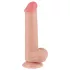 Lovetoy - dildo podwójna warstwa z jądrami - 20,8 cm - naturalny