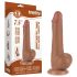 Lovetoy - dildo z jądrami - podwójna warstwa - 19,5 cm - cielisty