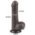 Lovetoy - dildo realistyczne z jądrami - dwuwarstwowe - 18,3 cm - brązowy