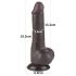 Lovetoy - dildo z jądrami - dwuwarstwowy, realistyczny - 19,5 cm, brązowy