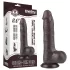 Lovetoy - realistyczny dildo z jądrami - podwójna warstwa - 20 cm - brązowy