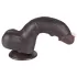 Lovetoy - realistyczny dildo z jądrami - podwójna warstwa - 20 cm - brązowy