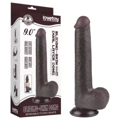   Lovetoy - dildo z przyssawką - dwuwarstwowy - brązowy - 20,8 cm