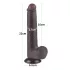 Lovetoy - dildo z przyssawką - dwuwarstwowy - brązowy - 20,8 cm