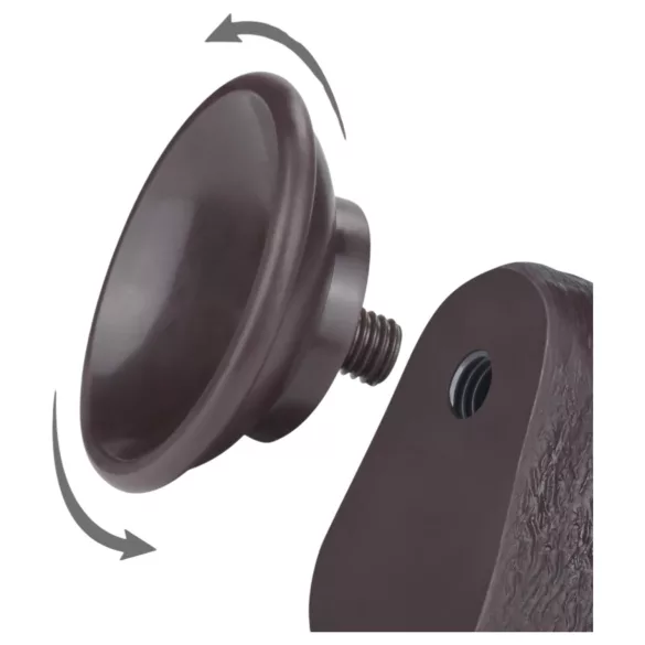 Lovetoy - dildo z przyssawką - dwuwarstwowy - brązowy - 20,8 cm