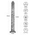 Lovetoy King Size - ekstra duży wibrator - 40,5 cm (szary)