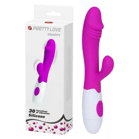 Pretty Love Snappy - wodoodporny, z ramieniem łechtaczkowym, wibrator punktu G (fioletowy)