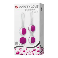   Pretty Love Orgasmic - zmienny zestaw kulek gejszy (biało-fioletowy)
