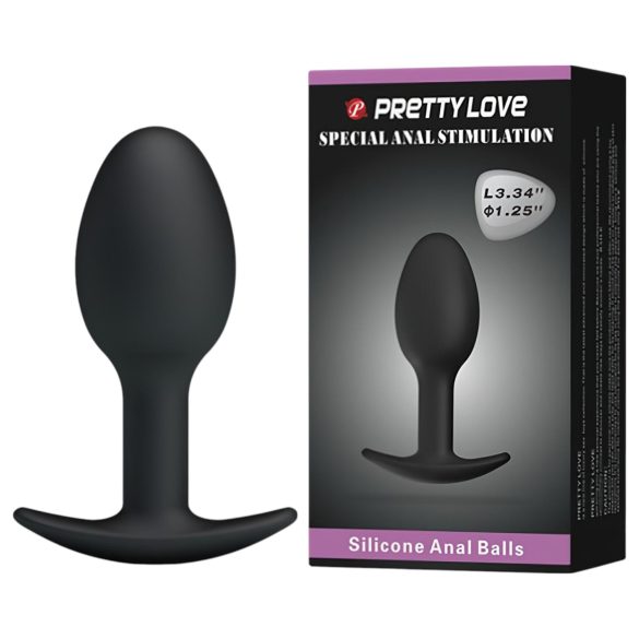 Pretty Love - dildo analne - silikon - czarny