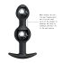 Pretty Love - dildo analne z kulką wewnątrz - silikon czarny