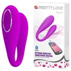   Pretty Love August - wibrator do stymulacji punktu G i łechtaczki sterowany aplikacją (różowy)