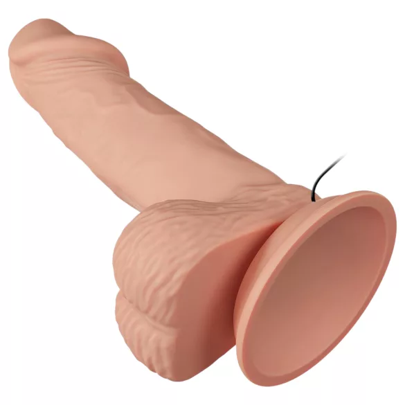 Baile Zebulon - wibrator realistyczny z jądrami - 19 cm - kolor cielisty