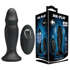   MR. PLAY - Sterowany radiowo wibrator analny z możliwością ładowania (czarny)