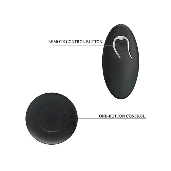 MR. PLAY - wibrujący korek analny bezprzewodowy ładowany USB czarny