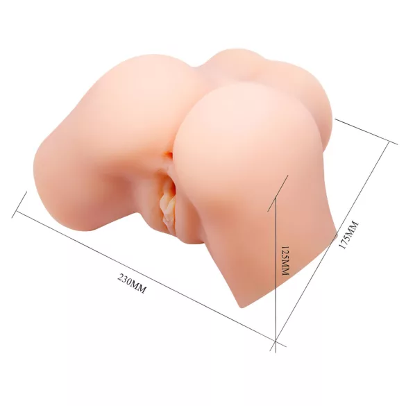 Crazy Bull - masturbator realistyczny wibrujący vagina-anus - kolor naturalny