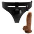 Pretty Love Szelki - uniwersalne z dildo - 17 cm (czarne)