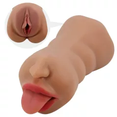   Crazy Bull - masturbator usta i wagina - realistyczny - kolor naturalny
