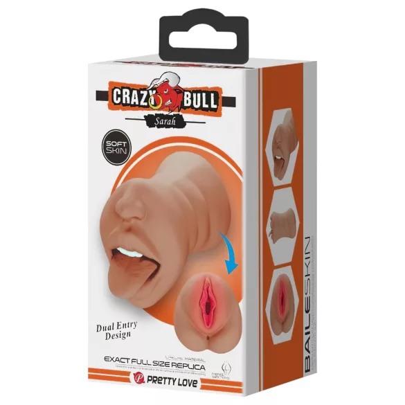 Crazy Bull - masturbator usta i wagina - realistyczny - kolor naturalny