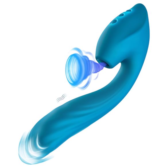Vibeconnect - wodoodporny wibrator G i stymulator łechtaczki (niebieski)