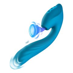   Vibeconnect - wodoodporny wibrator punktu G i stymulator łechtaczki (niebieski)