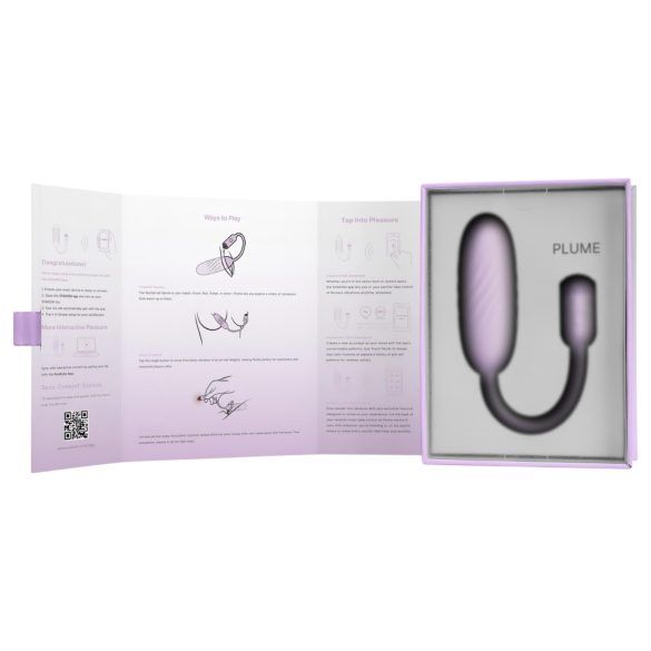 Svakom Plume - wibrujące jajeczko 2 w 1 (fioletowe)
