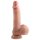 Dwuwarstwowy dildos z jądrami 18cm - realistyczny, przyssawka, naturalny
