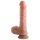 Dual Density - naturalistyczny dildo z przyssawką i jądrami - 20 cm (naturalny)