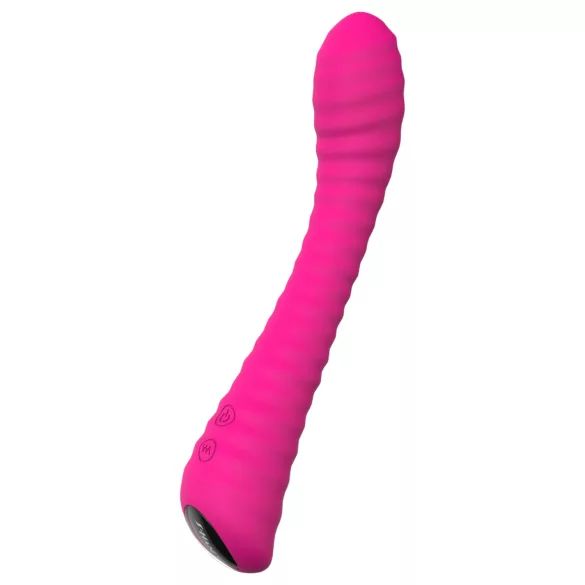 Sex HD Sunshine - wibrator do punktu G ładowany USB - żebrowany - różowy