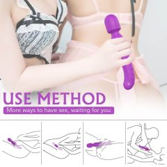   Sex HD Iris - 2-silnikowy, podgrzewany wibrator do masażu z możliwością ładowania (fioletowy)