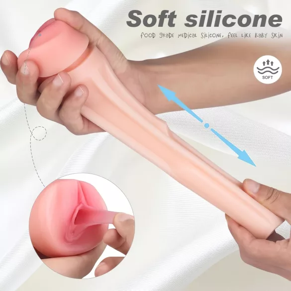 Sex HD Marcus - realistyczna sztuczna wagina w etui - czarna, cielista