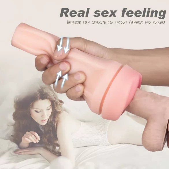 Sex HD Marcus - realistyczna sztuczna wagina w etui - czarna, cielista