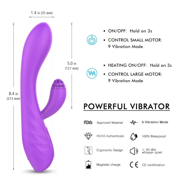 Sex HD Muses - wibrator ładowany, wodoodporny - fioletowy