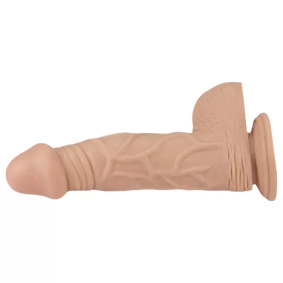 Lovetoy Real Extreme - dildo z przyssawką - 23 cm - realistyczny - beżowy