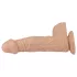 Lovetoy Real Extreme - dildo z przyssawką - 23 cm - realistyczny - beżowy