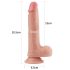 Lovetoy Nature Cock - realistyczny dildo dwuwarstwowy - 20 cm - jasny