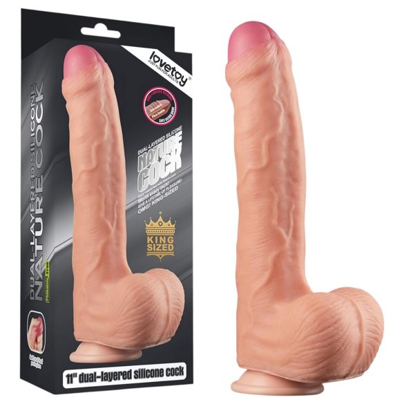 Lovetoy Nature Cock - naturalny, podwójnie realistyczny dildo 28 cm